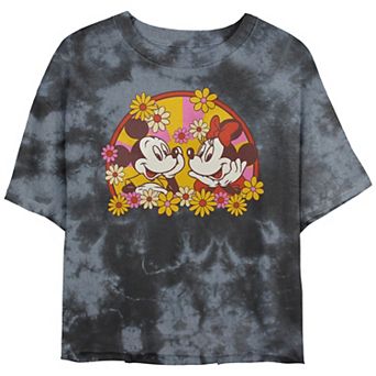 Disney's Mickey Mouse Love Bombard Wash Juniors' Cropped Graphic Tee