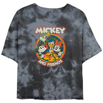 Disney's Mickey Mouse Retro Roundup Bombard Wash Juniors' Cropped Graphic Tee