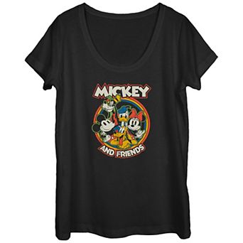 Disney's Mickey Mouse Bright Pals Scoop Neck Juniors' Graphic Tee