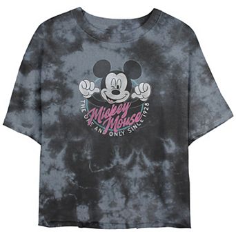 Disney's Mickey Mouse The One And Only Bombard Wash Juniors' Cropped Graphic Tee