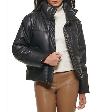 Women's Levi's® Faux-Leather Short Puffer Jacket