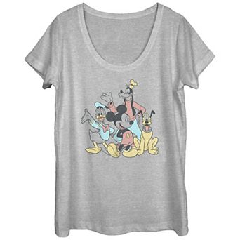 Disney's Mickey Mouse And Pals Scoop Neck Juniors' Graphic Tee