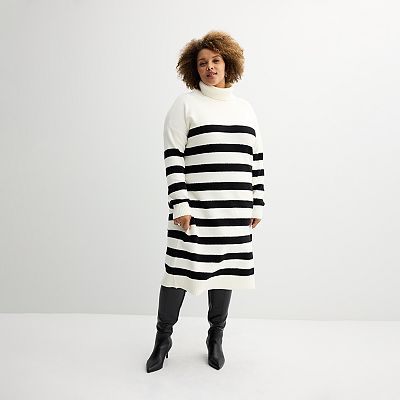 knee length dresses for ladies Long Sleeve Turtleneck Maxi Dress | Butter Rib main image 1