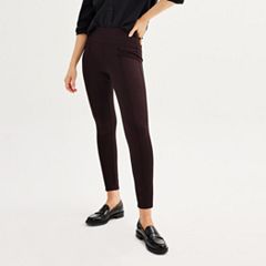 Unbranded Leggings Women's Size 6 Black Tuxedo Buttons Stretch