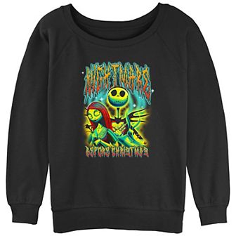 Disney's The Nightmare Before Christmas Metal Poster Juniors' Graphic Slouchy Terry