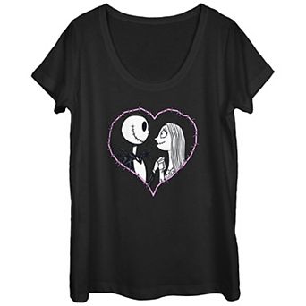 Disney's The Nightmare Before Christmas Jack And Sally Love Juniors' Graphic Tee