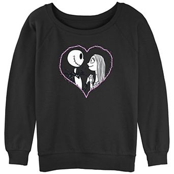 Disney's The Nightmare Before Christmas Jack And Sally Love Juniors' Graphic Slouchy Terry