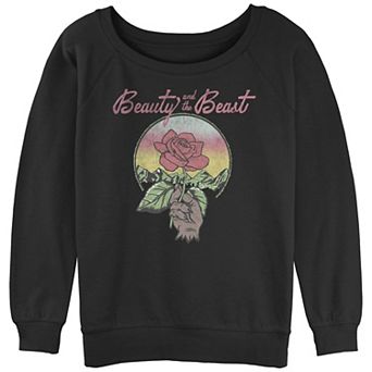 Disney's Beauty And The Beast Rose Juniors' Graphic Slouchy Terry