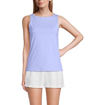 Women's Lands' End Supima Boatneck Cotton Tank Top