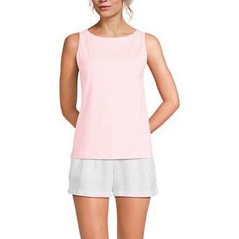 Women's Lands' End Supima Boatneck Cotton Tank Top
