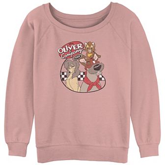 Disney's Oliver And Company Vintage Movie Poster Juniors' Graphic Slouchy Terry