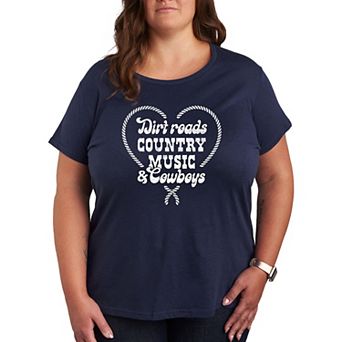 Plus Country Music Cowboys Graphic Tee