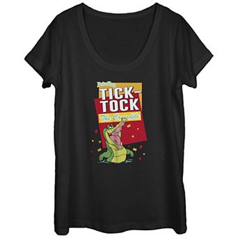 Disney's Peter Pan Tick-Tock The Crocodile Scoop Neck Juniors' Graphic Tee