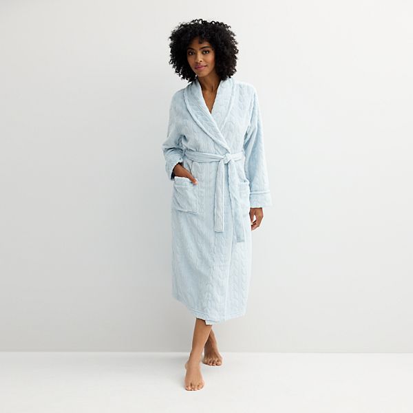 Women's Sonoma Goods For Life® Long Robe - Wafting Blue (X SMALL)