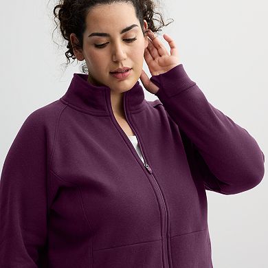 Plus Size Tek Gear® Ultrasoft Fleece Mock Neck Jacket