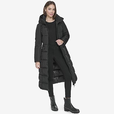 Women's Andrew Marc Bibbed Maxi Puffer Jacket