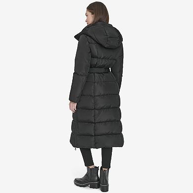 Women's Andrew Marc Bibbed Maxi Puffer Jacket