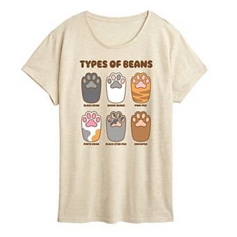Women's Types Of Cat Beans Graphic Tee