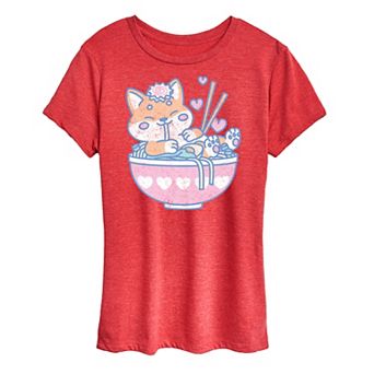 Women's Kawaii Ramen Shiba Inu Graphic Tee