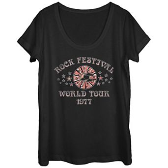 Juniors' Rock Festival World Tour 1977 Scoop Neck Graphic Tee