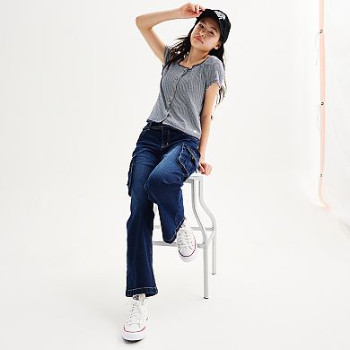 Girls 7-16 Limited Too Button-Front Tee