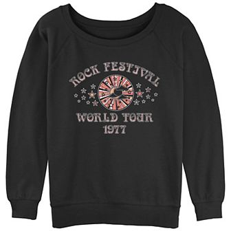 Juniors' Rock Festival World Tour 1977 Slouchy Terry Graphic Pullover