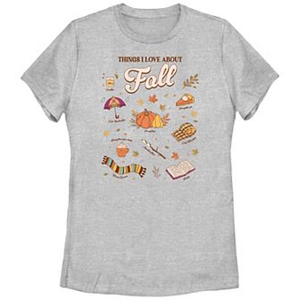 Juniors' Things I Love About Fall Graphic Tee