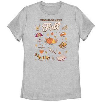 Juniors' Things I Love About Fall Graphic Tee