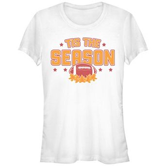 Juniors' Tis The Football Season Graphic Tee