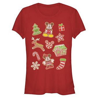 Disney's Mickey Mouse Juniors' Mickey and Minnie Gingerbread Cookies Graphic Tee