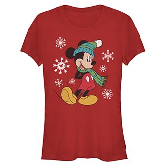 Disney's Mickey Mouse Juniors' Winter Holiday Style Graphic Tee
