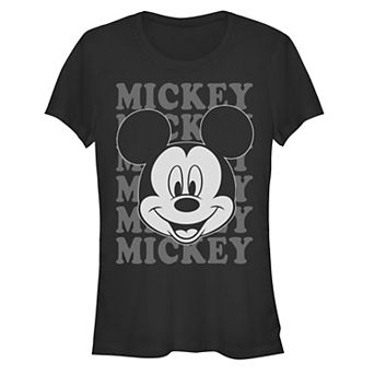 Disney's Mickey Mouse Juniors' Stack Name Background Graphic Tee