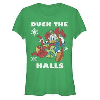 Disney's Donald Duck Juniors' Christmas Duck The Halls Graphic Tee