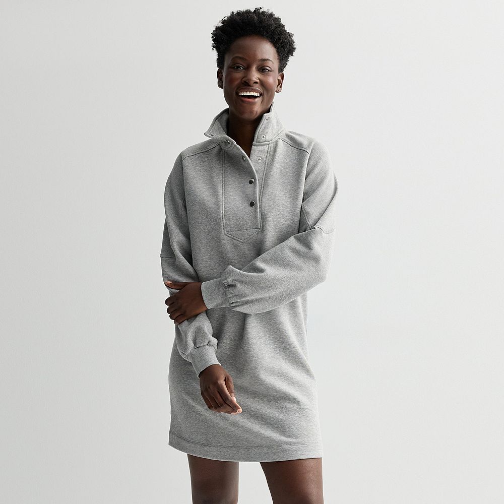 Women's Sonoma Goods For Life Sweatshirt Dress, Size: XS, Dovetail Heather