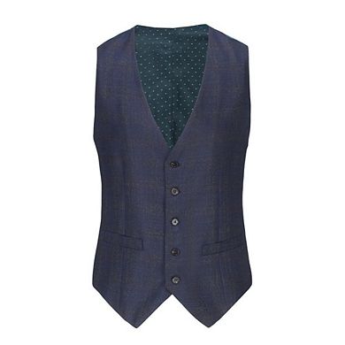 Slim Fit 3pc Tailored Check Suit
