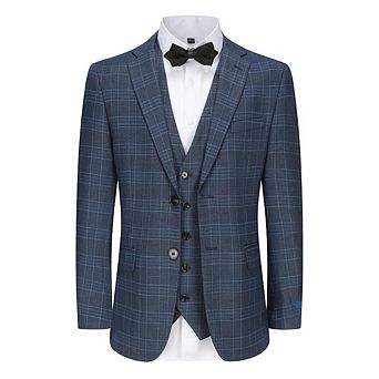 Slim Fit 3 pc Check Suit