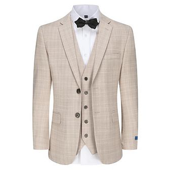 Slim Fit 3 pc Check Suit