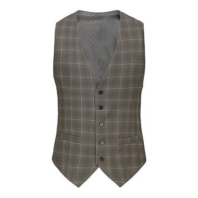 Slim Fit 3pc Elegant Check Suit