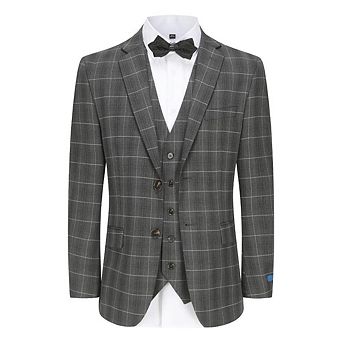Slim Fit 3 pc Elegant Check Suit