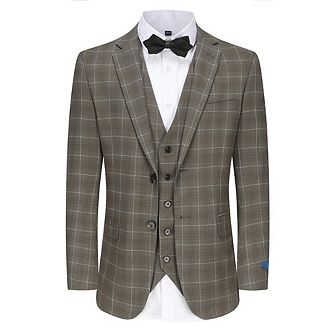Slim Fit 3 pc Elegant Check Suit