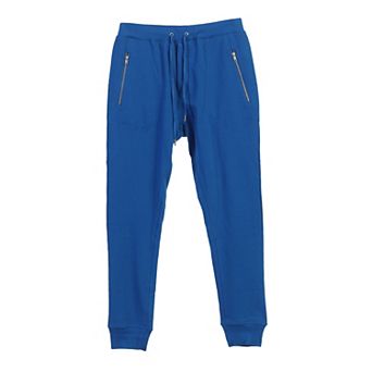 Gioberti Men's Solid And Marled Jogger Sweatpants With Elastic Drawstring Waist