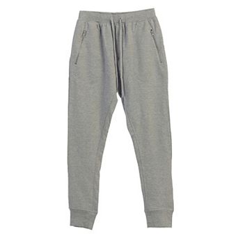 Gioberti Men's Solid And Marled Jogger Sweatpants With Elastic Drawstring Waist