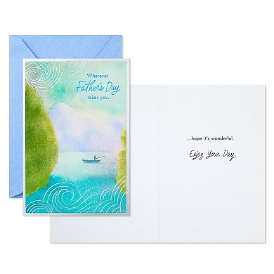 Hallmark Father's Day Cards Assortment, Watercolor Landscapes 6 Cards and Envelopes Collection