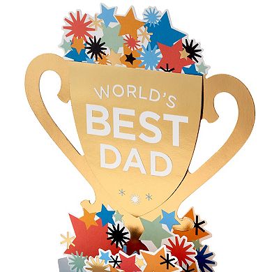 Hallmark Paper Wonder 3D Pop-Up Father's Day Card (World's Best Dad Trophy)