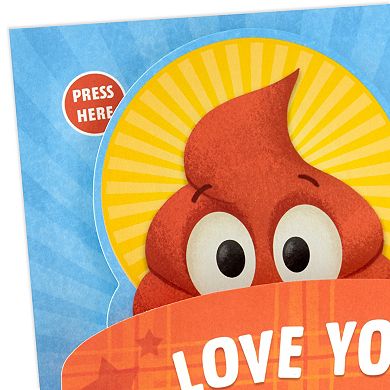 Hallmark Funny Pop-Up Father's Day Card for Dad With Sound (Poop Emoji)