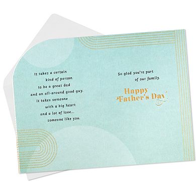 Hallmark "So Glad You're Part of Our Family" Father's Day Card and Matching Envelope