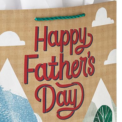 Hallmark 13-in. Large Father's Day Gift Bag With Tissue Paper - Woodsy Outdoors "Happy Father's Day"