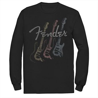 Men's Fender Triple Guitar Long Sleeves Graphic Tee