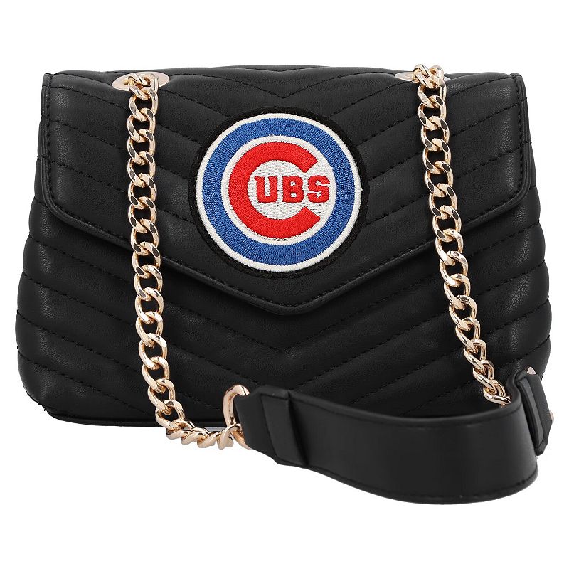 Cuce Chicago Cubs Quilted Crossbody Purse, Black