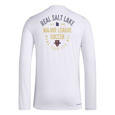 Men's adidas White Real Salt Lake Local Stoic Long Sleeve T-Shirt